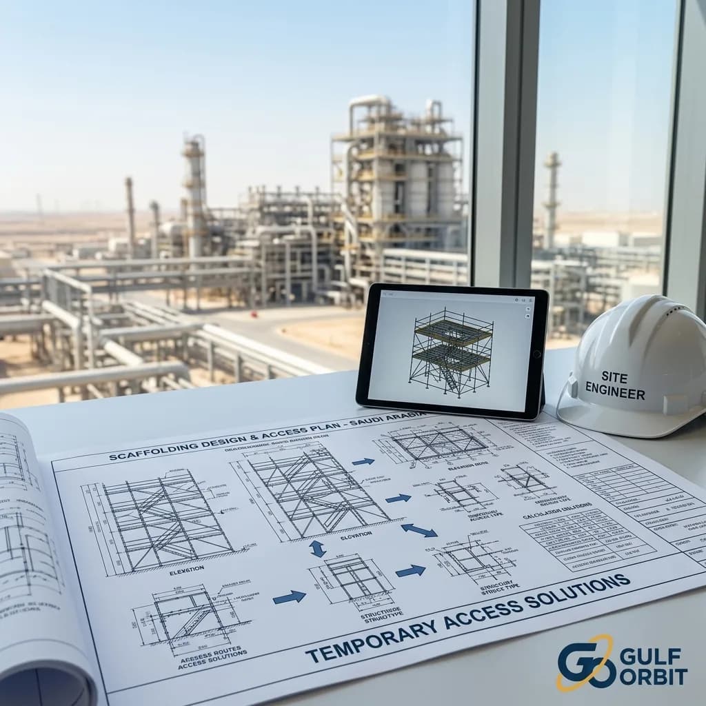 Temporary Access Planning for Industrial Sites with Gulf Orbit